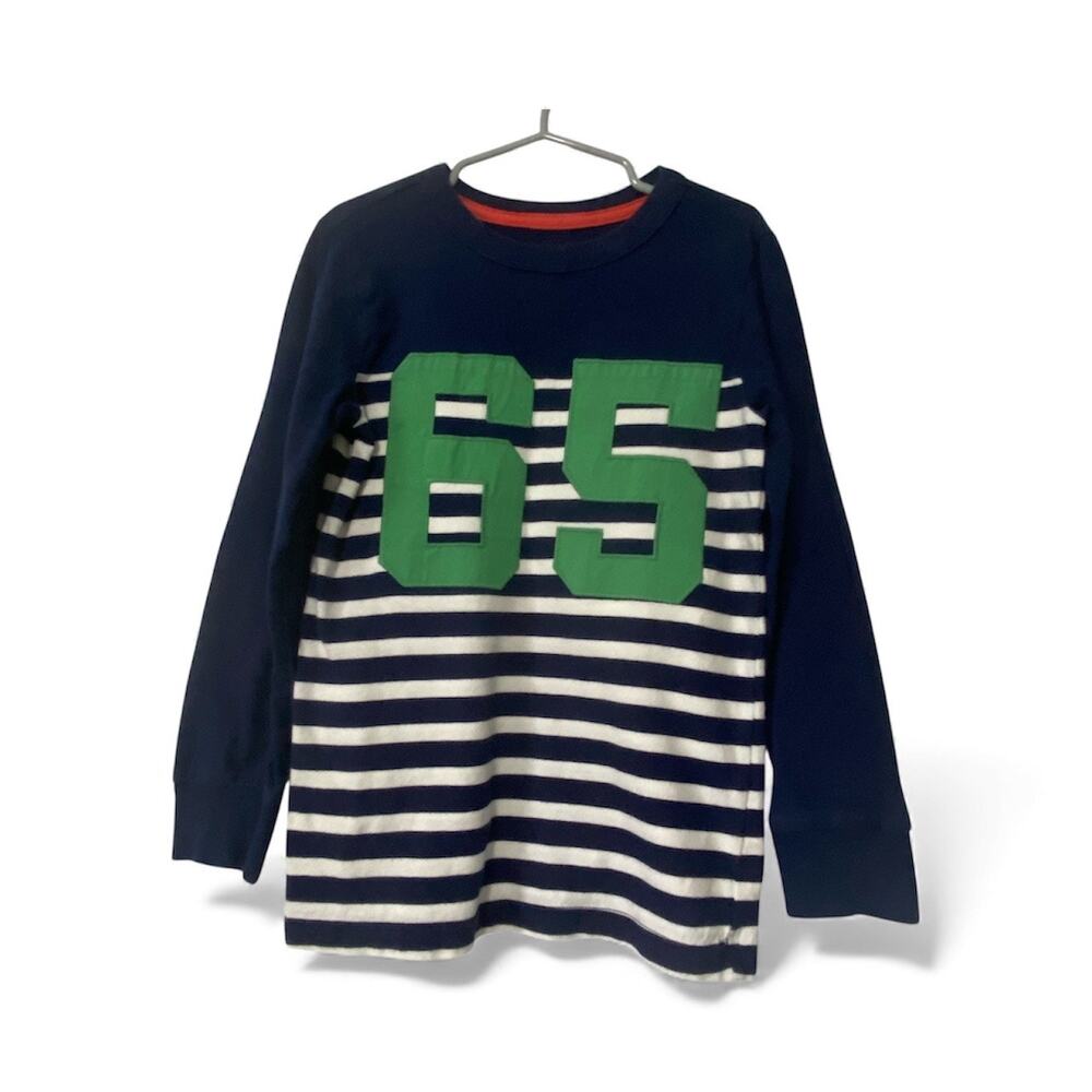 Carter's Boys Navy 5T Long Sleeve Striped Varsity 65 Tee Shirt